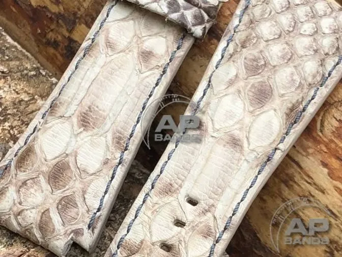 AP Bands White Python Leather For Audemars Piguet Royal Oak Offshore T3 SHAQ Legacy