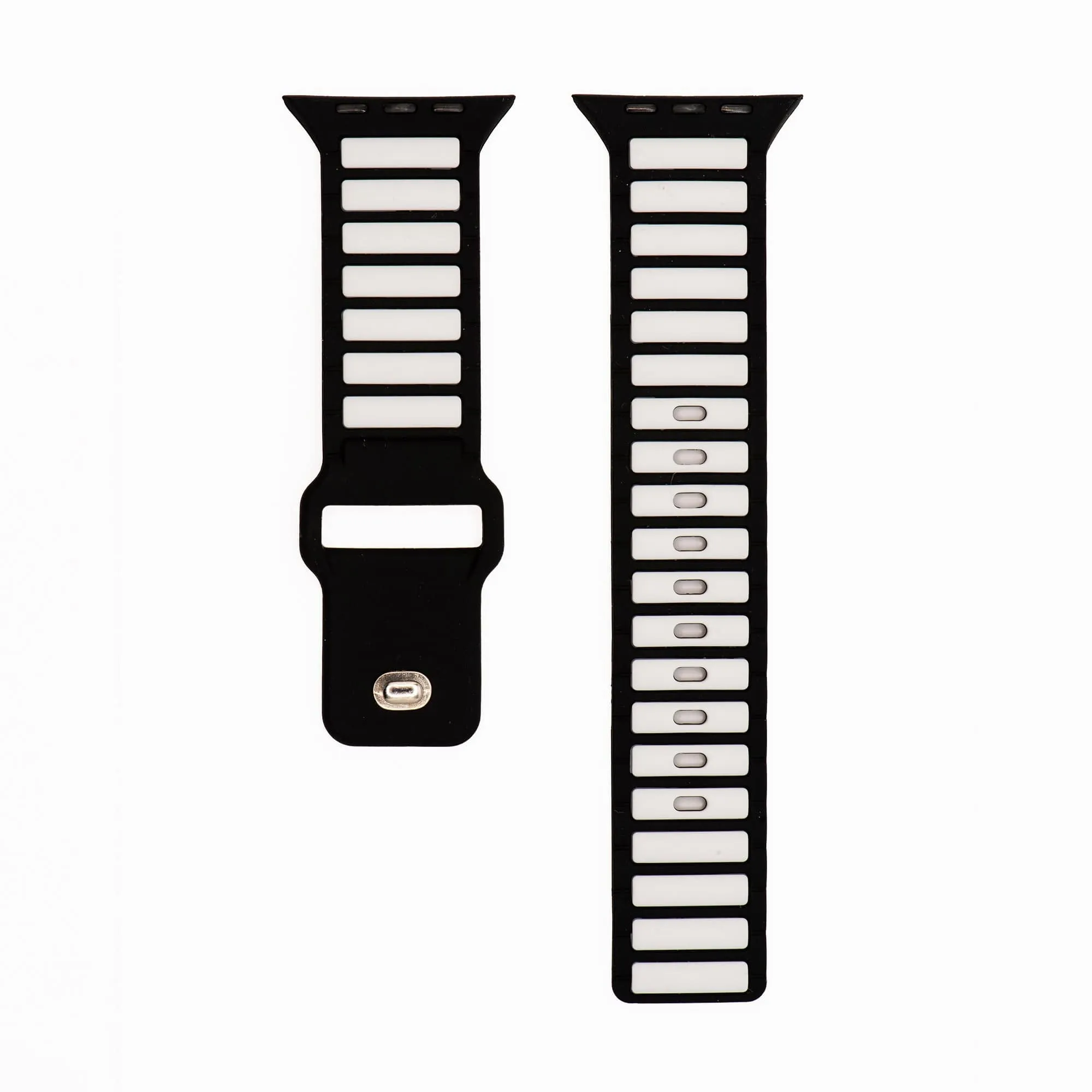 Apple Band - Silicone Ripple - Black & White