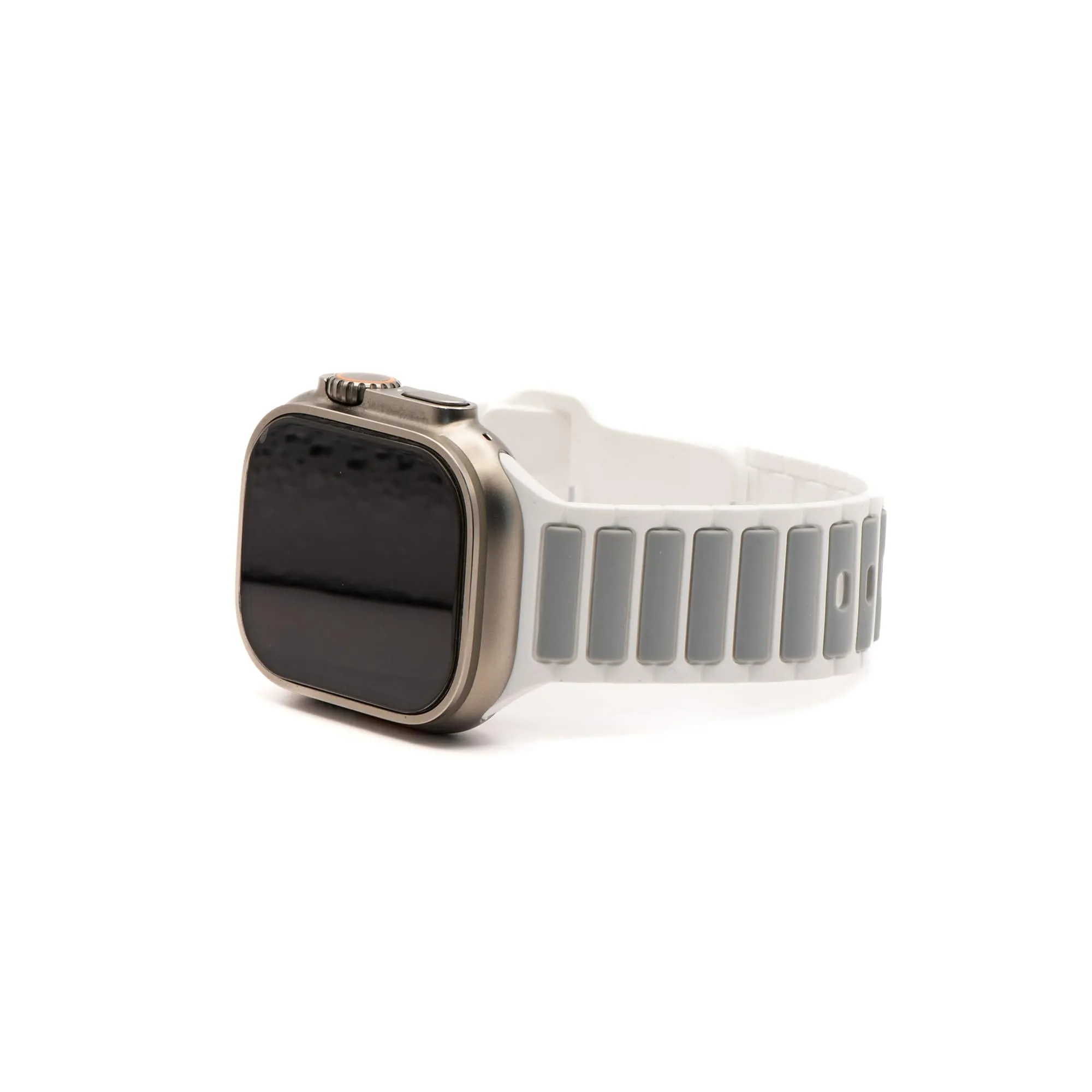 Apple Band - Silicone Ripple - White & Gray