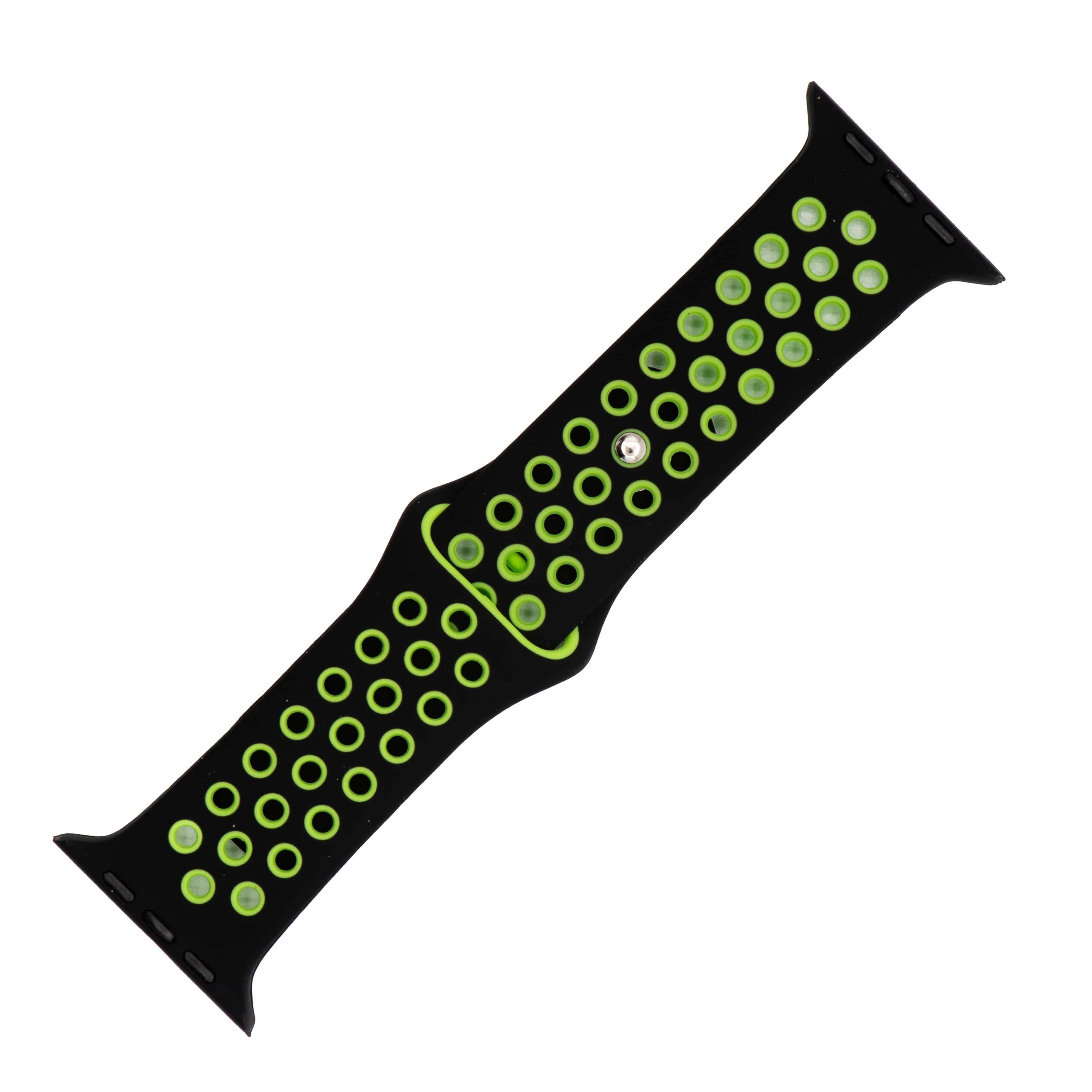 Apple Band Silicone Sport - Black-Lime