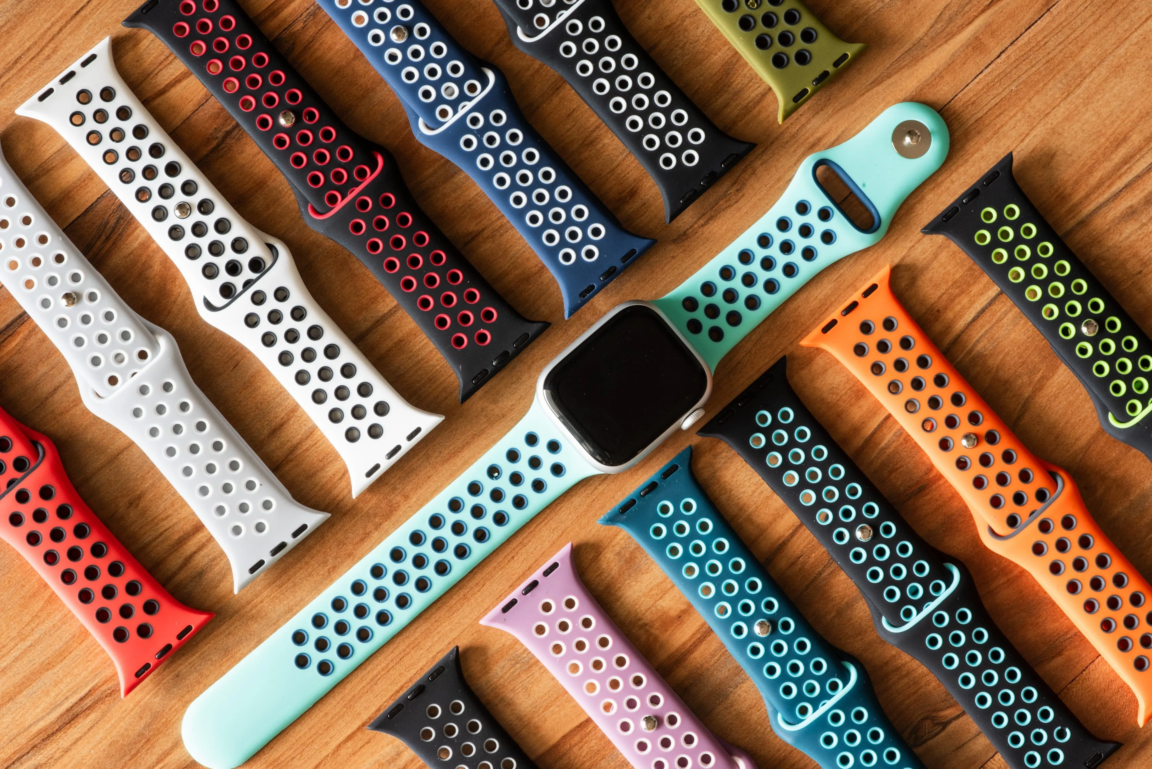 Apple Band Silicone Sport - Black-Lime