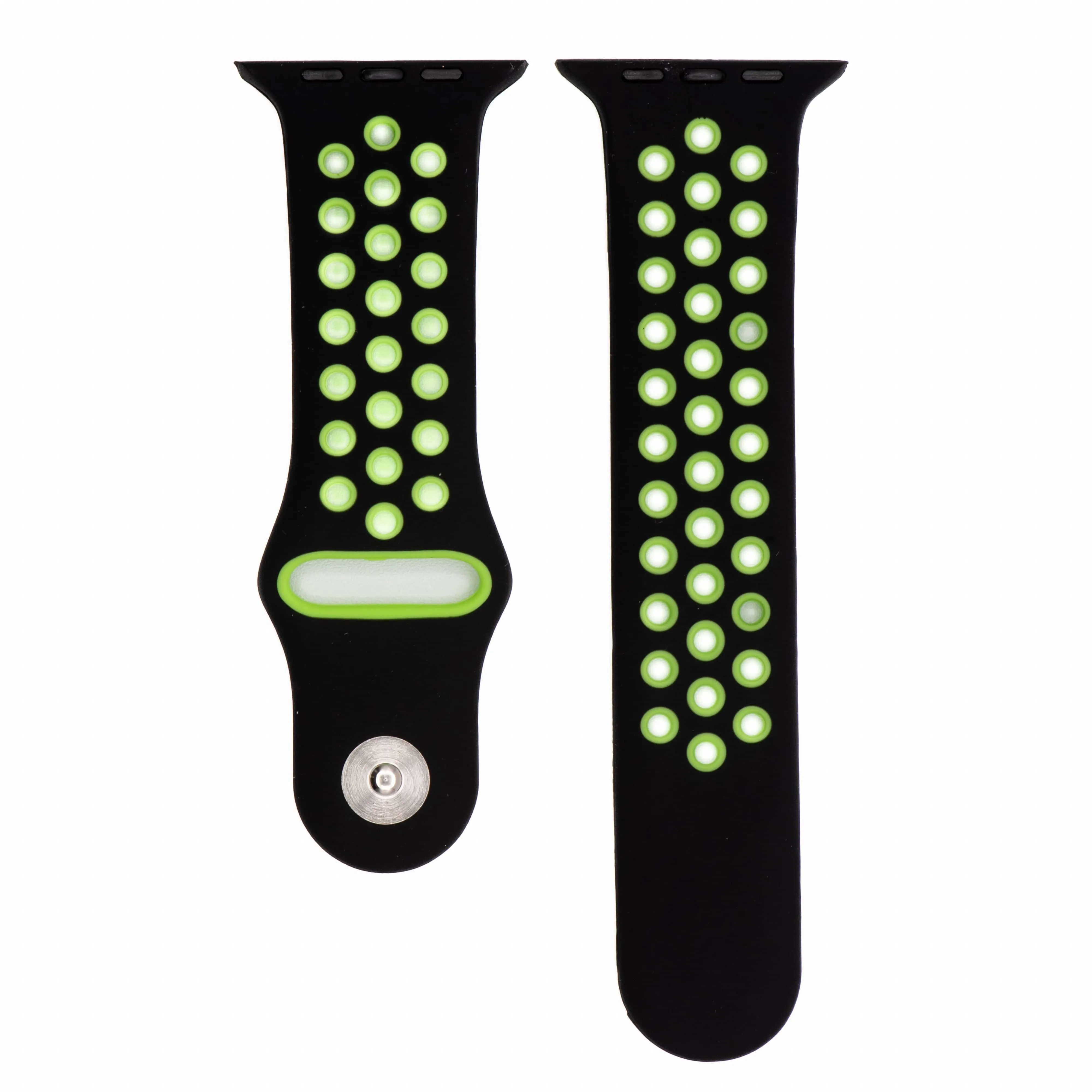 Apple Band Silicone Sport - Black-Lime