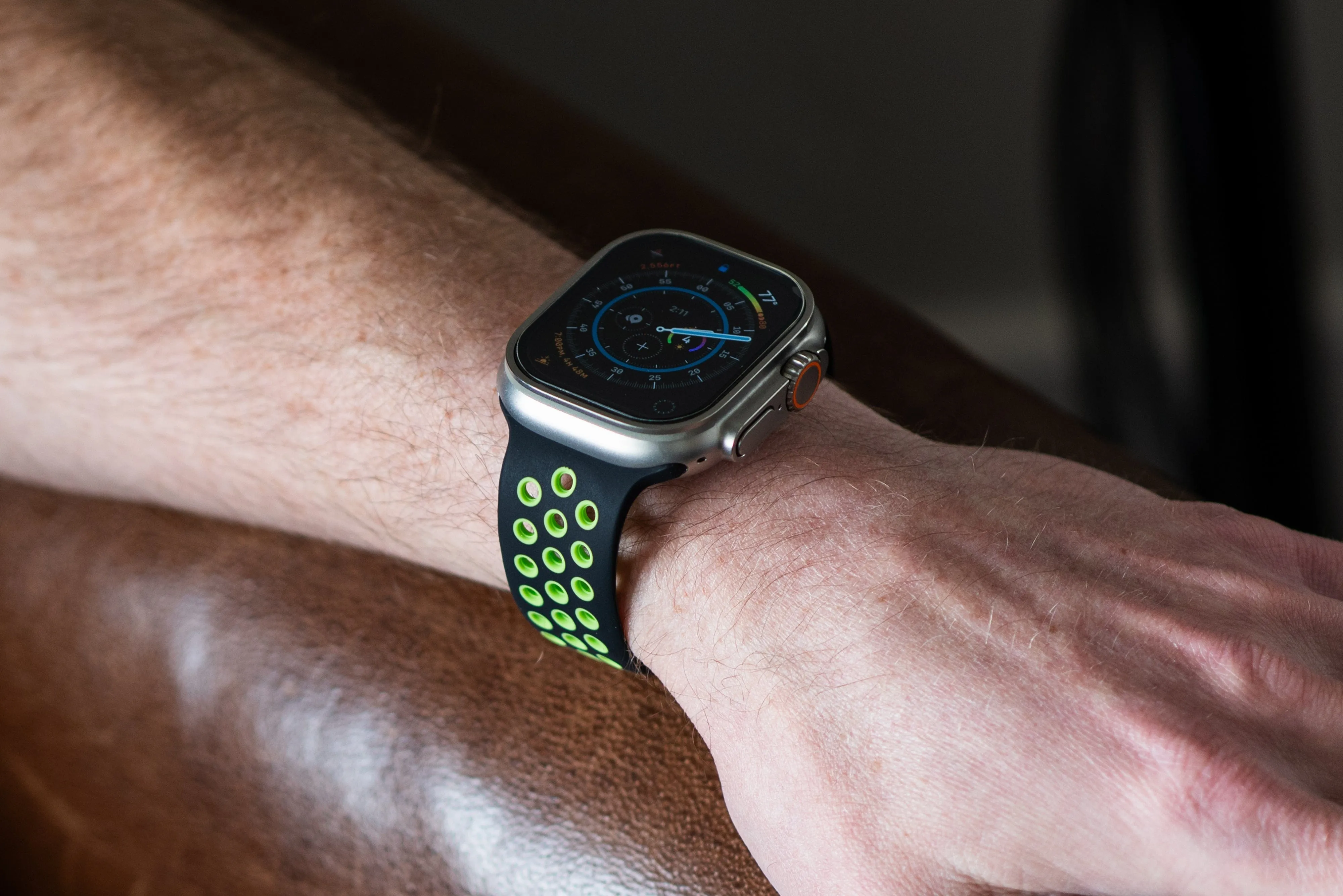 Apple Band Silicone Sport - Black-Lime