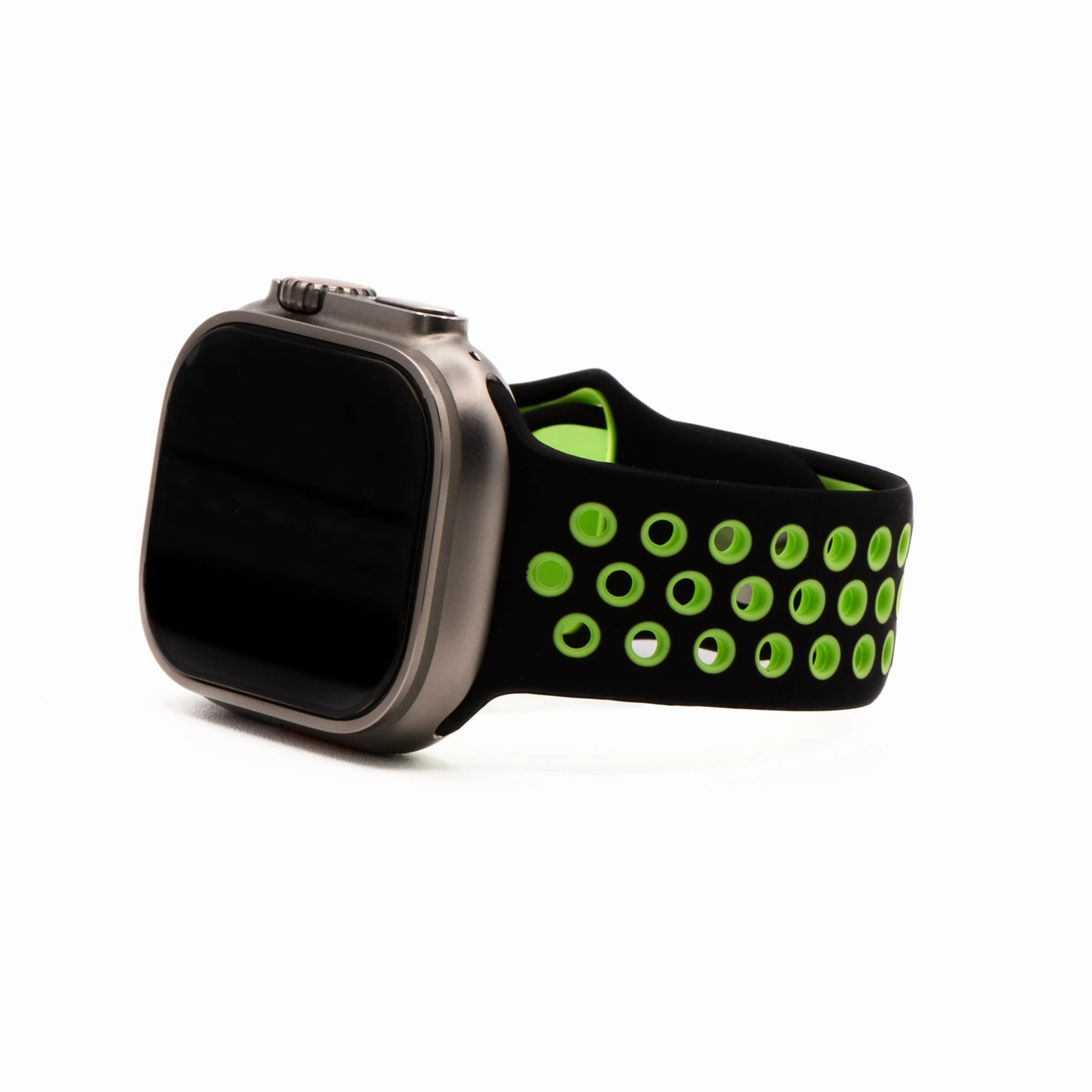 Apple Band Silicone Sport - Black-Lime