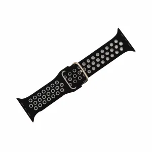 Apple Band - Silicone Sport Buckle - Black & Gray