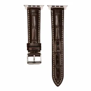 Apple Band ULTRA - Leather Crocodile Grain - Chocolate