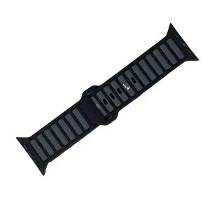 Apple Band ULTRA - Silicone Ripple - Black & Gray