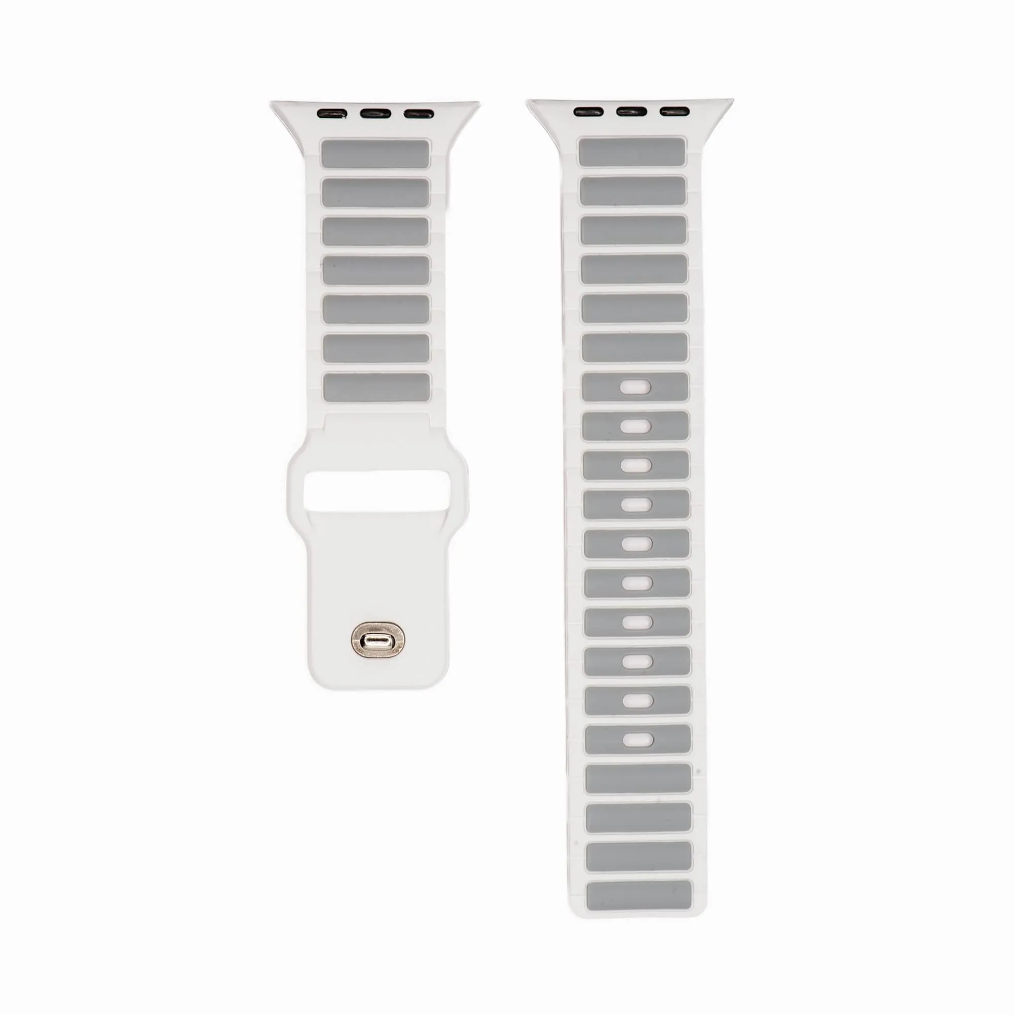 Apple Band ULTRA - Silicone Ripple - White & Gray