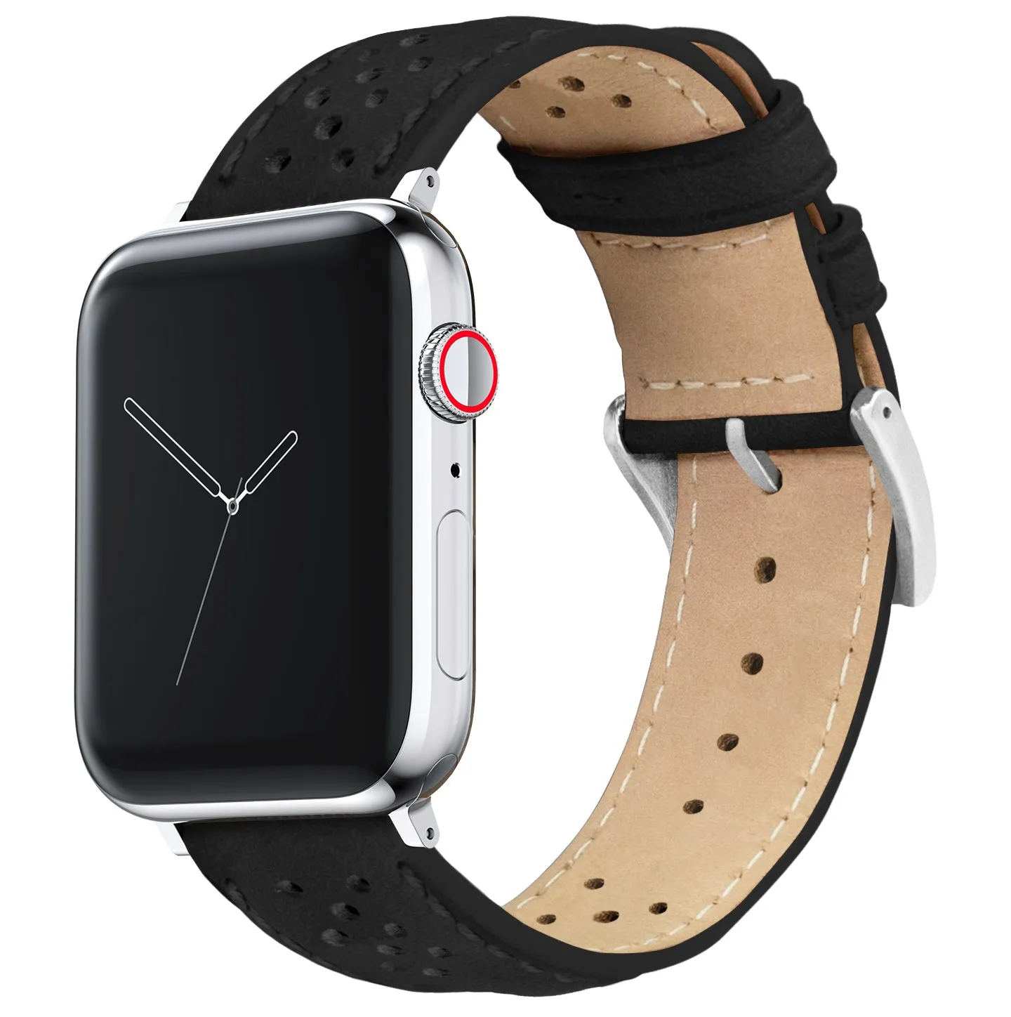 Apple Watch Black Racing Horween  Leather Watch Band