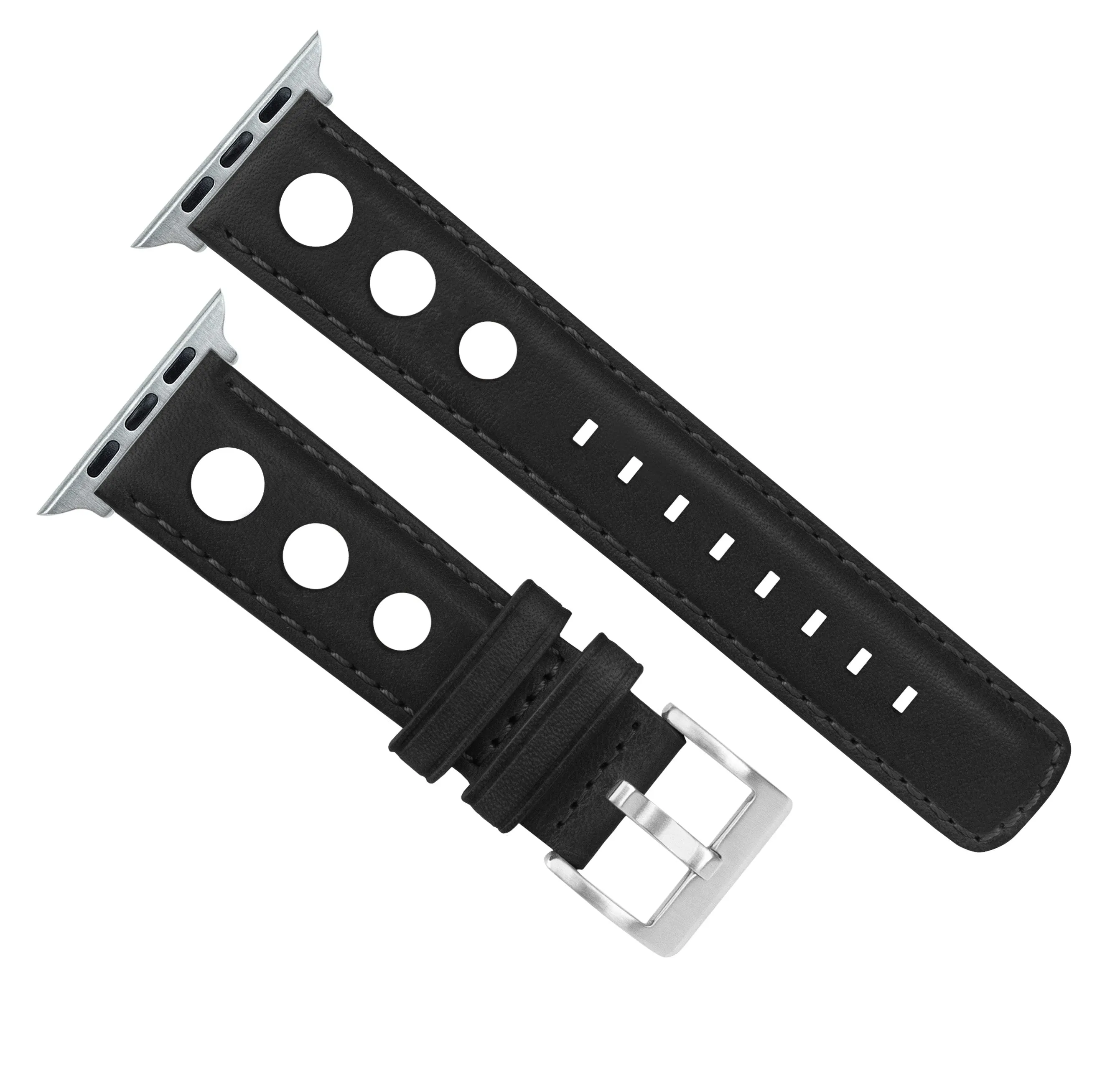 Apple Watch Black Rally Horween  Leather Watch Band