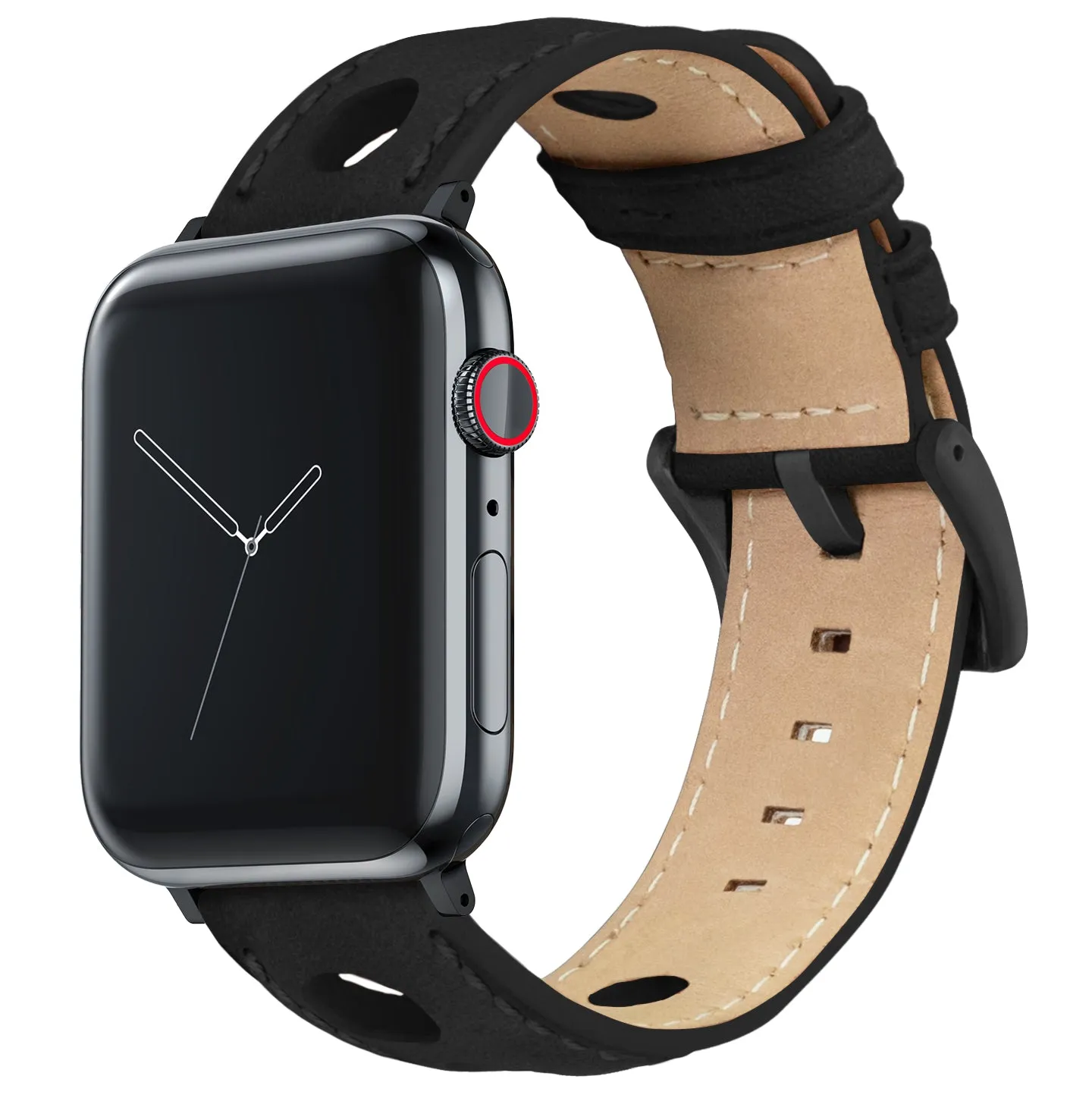 Apple Watch Black Rally Horween  Leather Watch Band