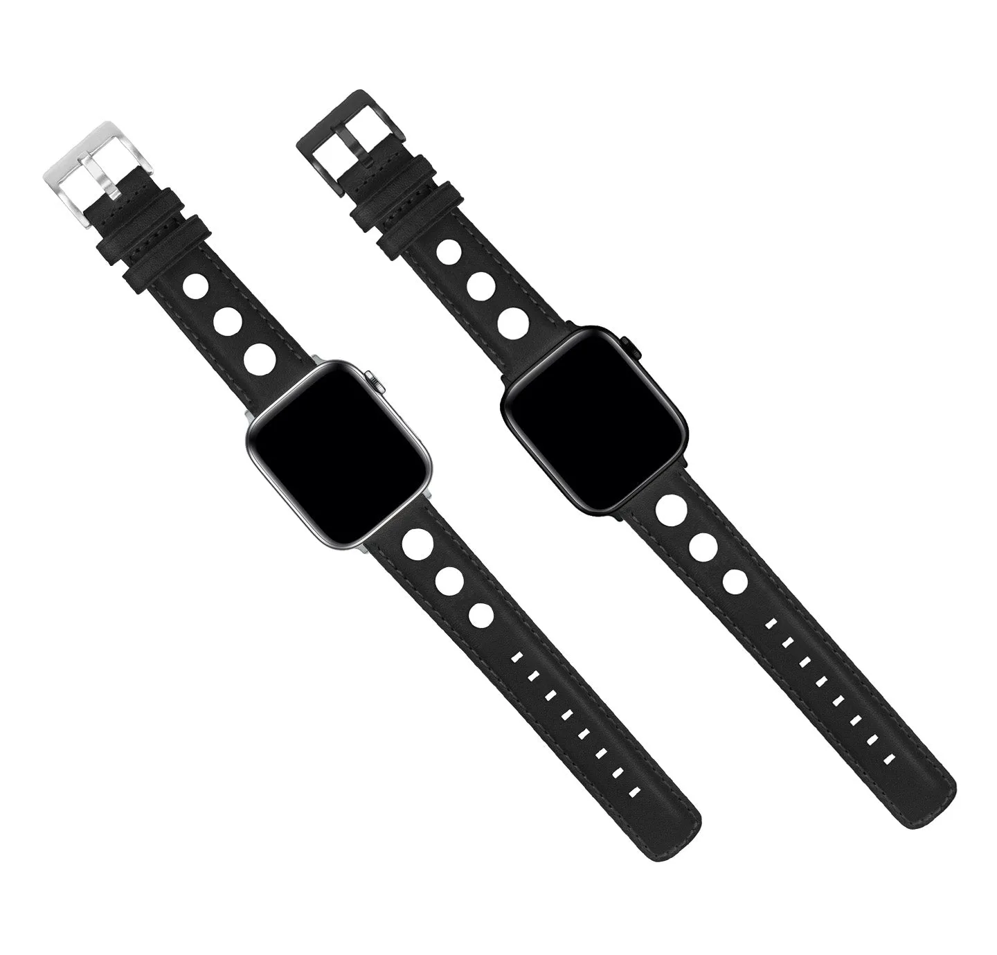 Apple Watch Black Rally Horween  Leather Watch Band
