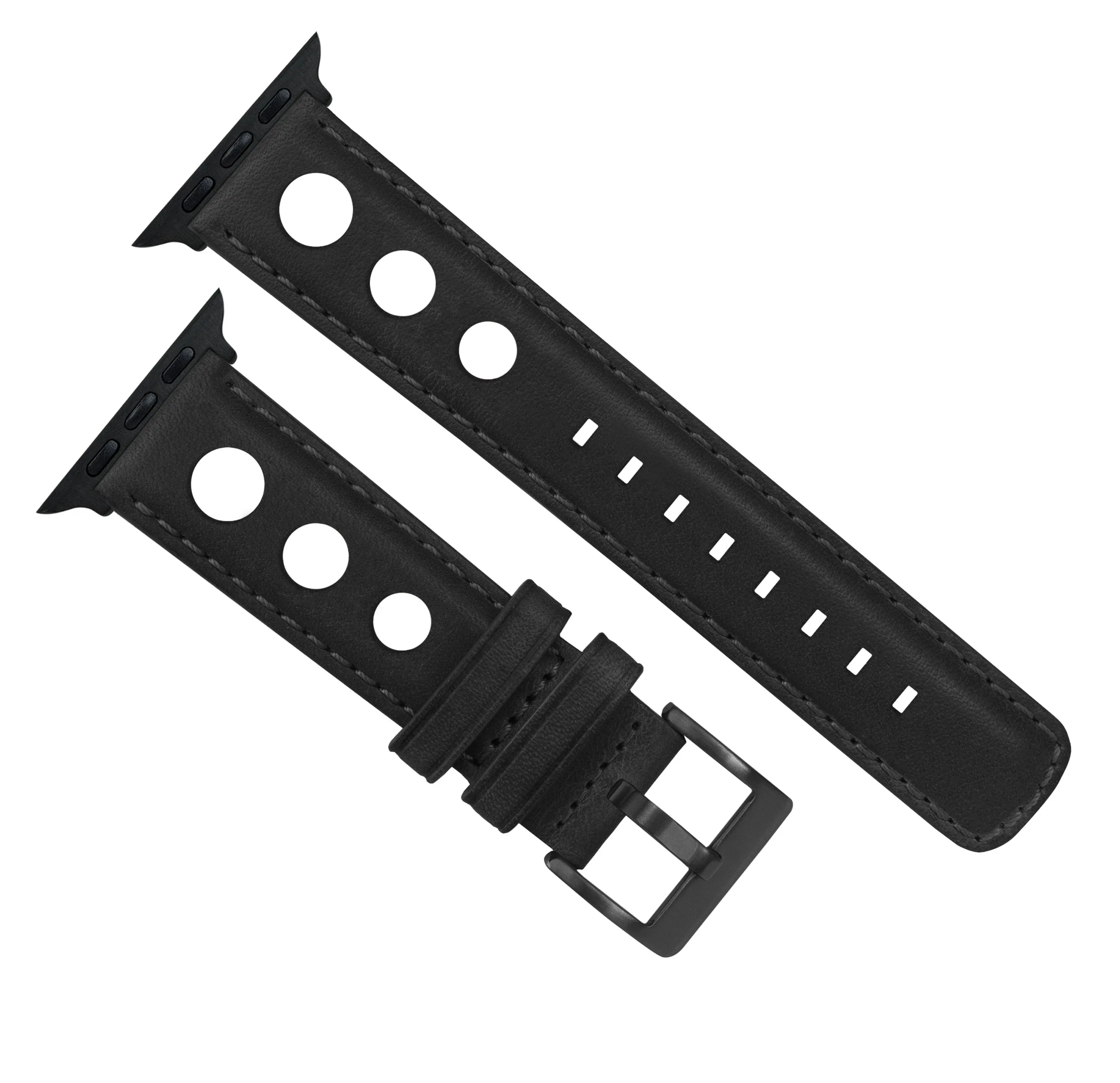 Apple Watch Black Rally Horween  Leather Watch Band
