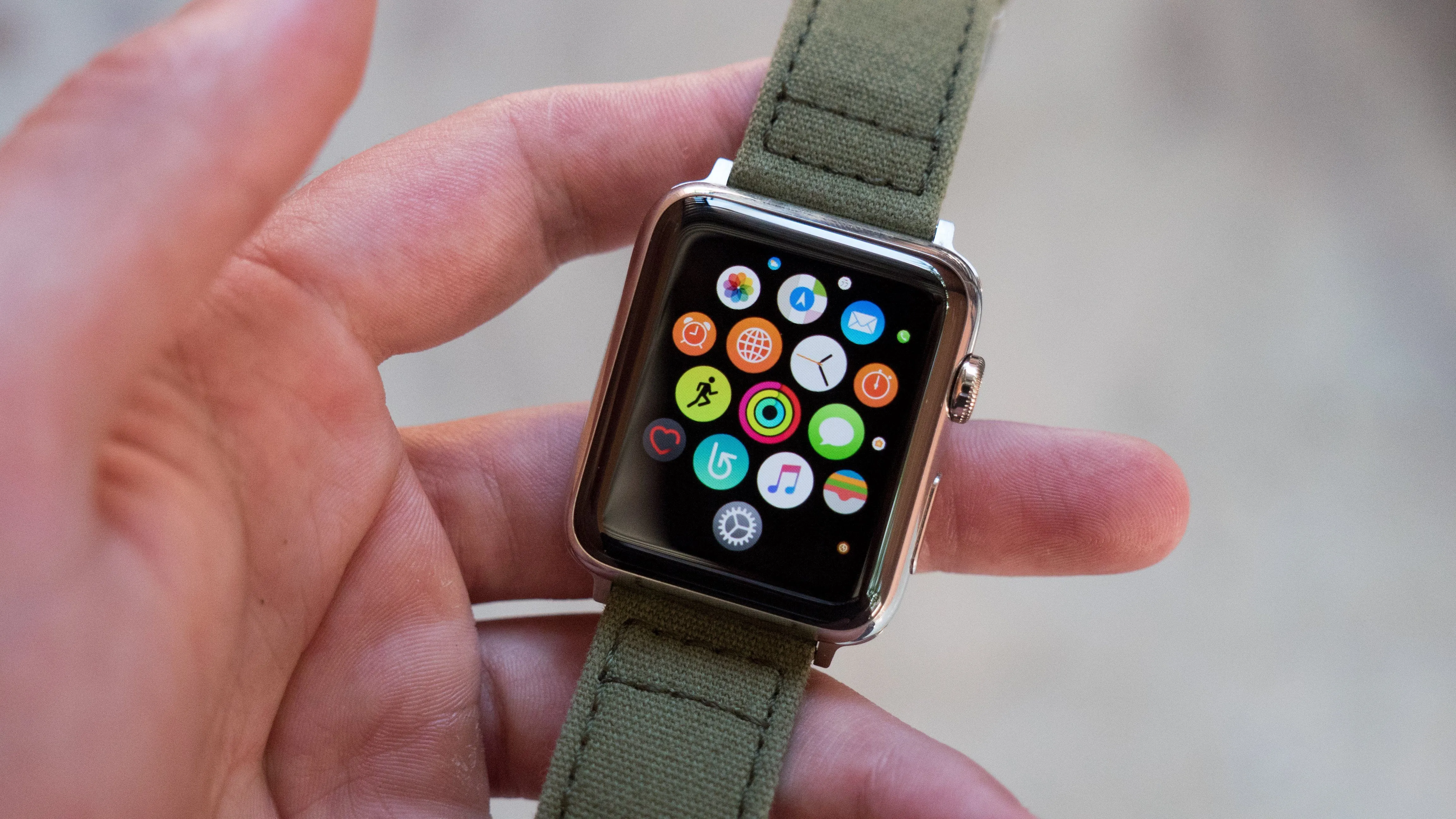 Apple Watch Canvas Army Green Watch Band
