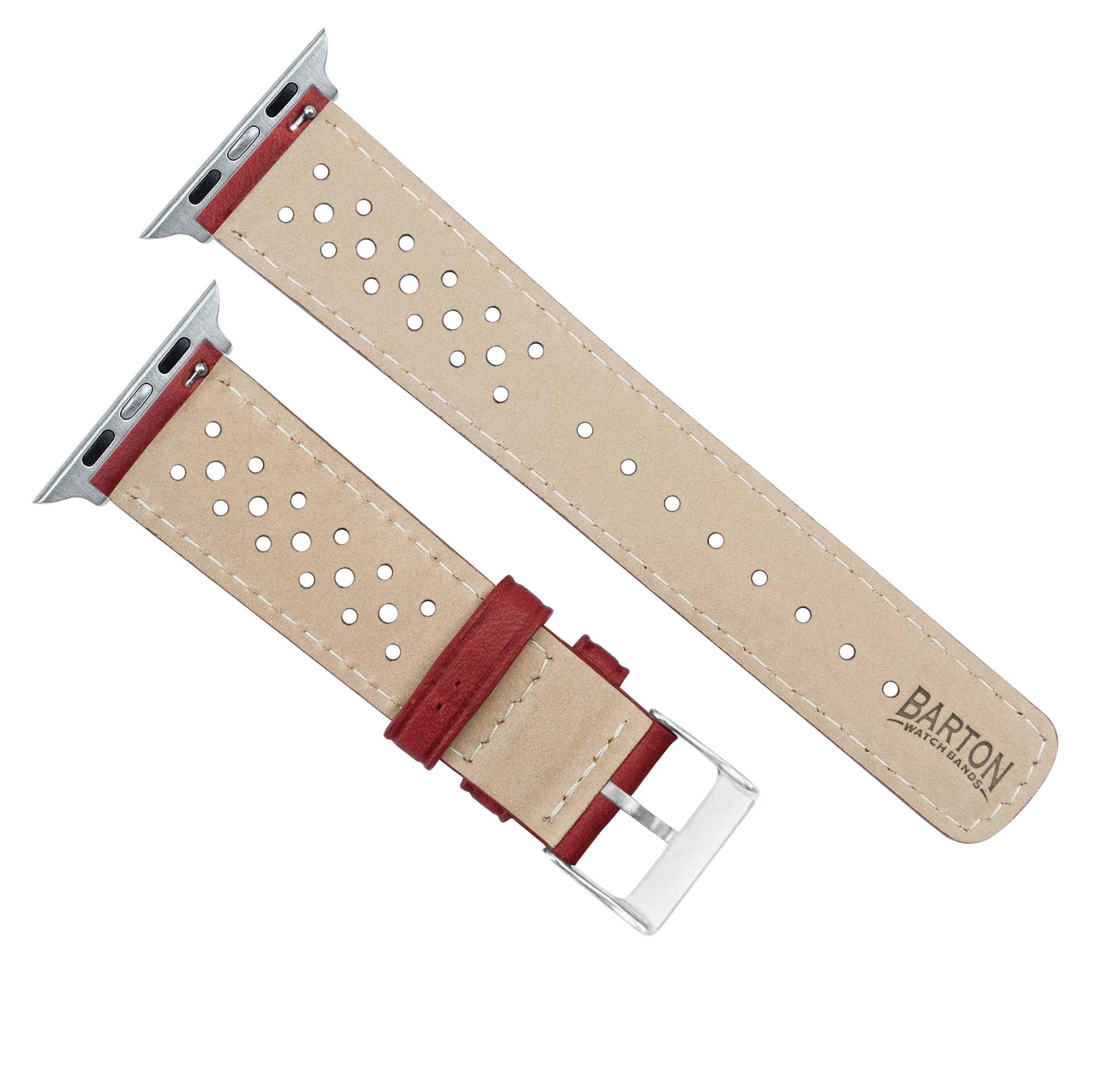 Apple Watch Crimson Red Racing Horween Leather Watch Band (SALE)