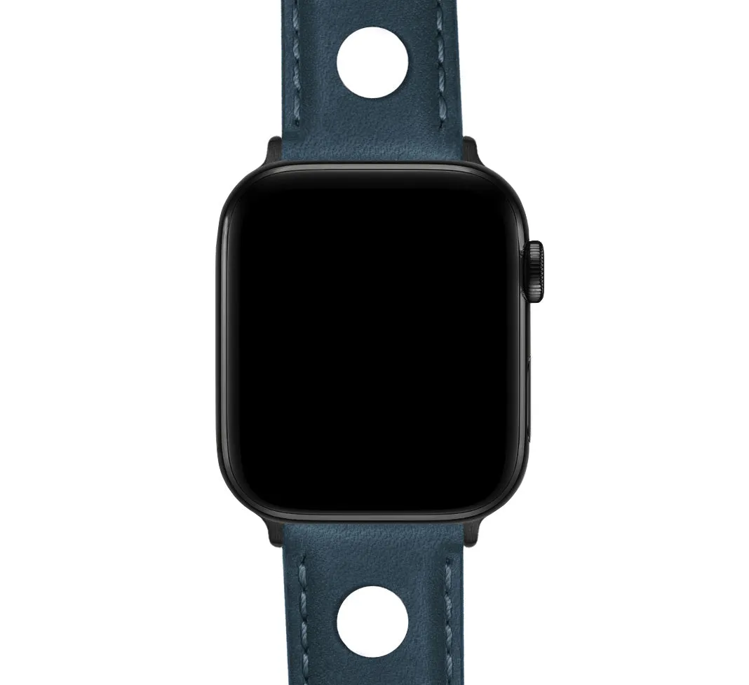 Apple Watch Navy Blue Rally Horween Leather Watch Band