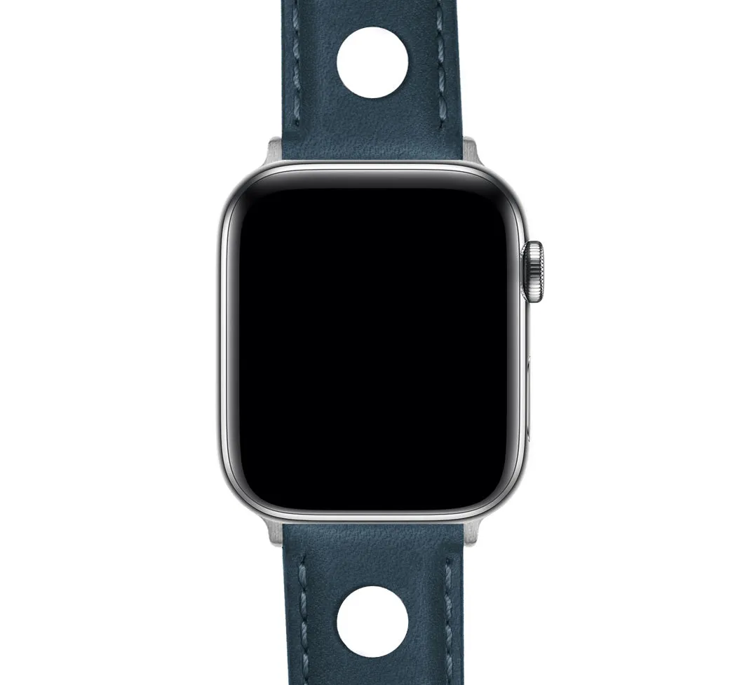 Apple Watch Navy Blue Rally Horween Leather Watch Band