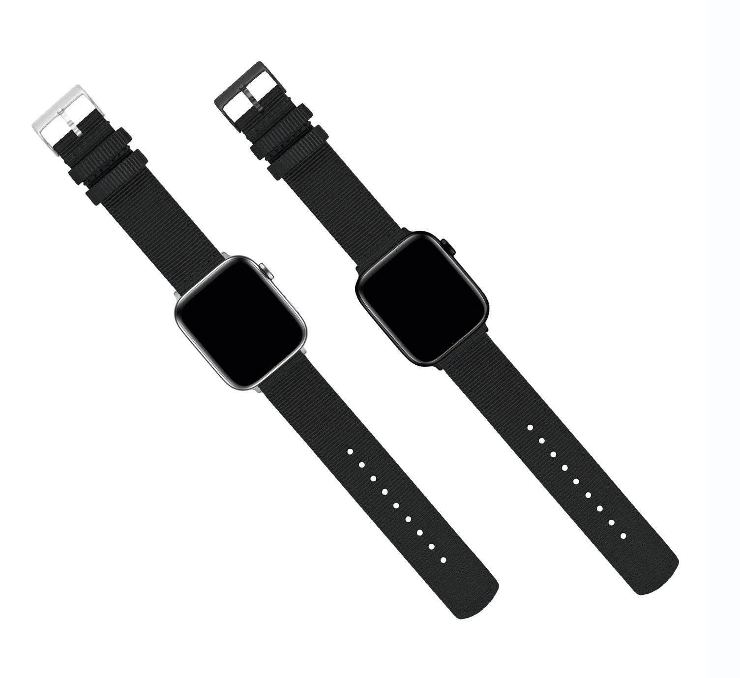 Apple Watch Two Piece NATO® style Black Watch Band
