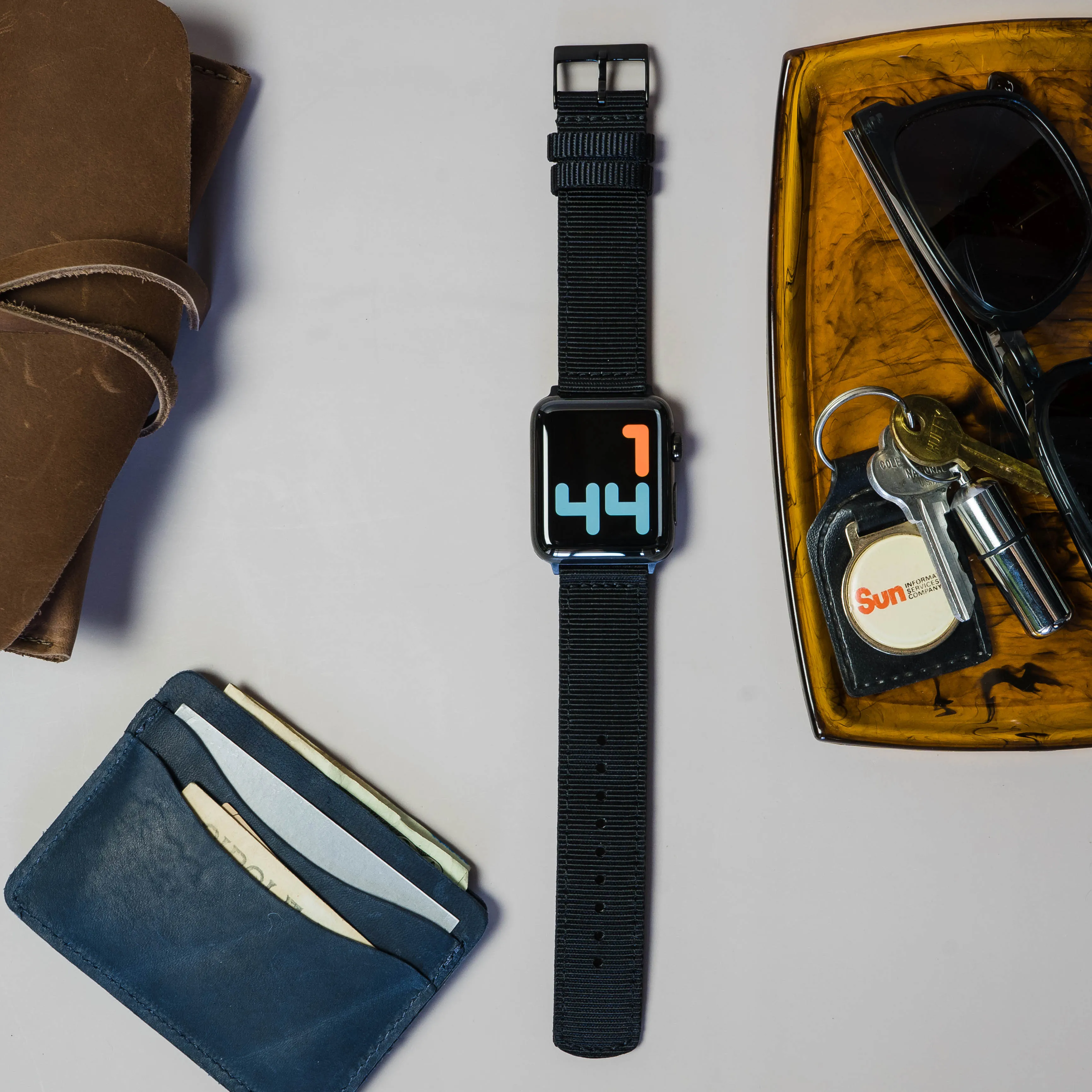 Apple Watch Two Piece NATO® style Black Watch Band