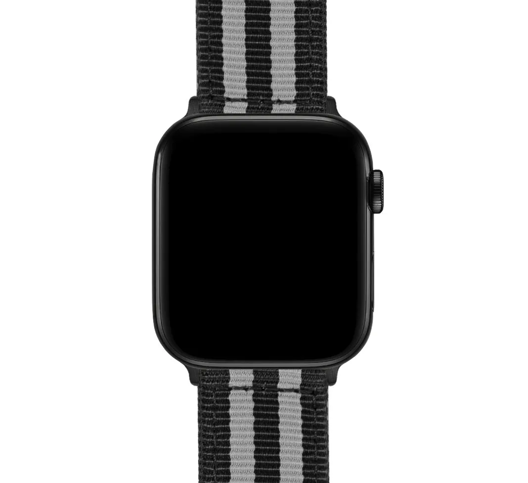 Apple Watch Two Piece NATO® style Smoke Black Bond Watch Band