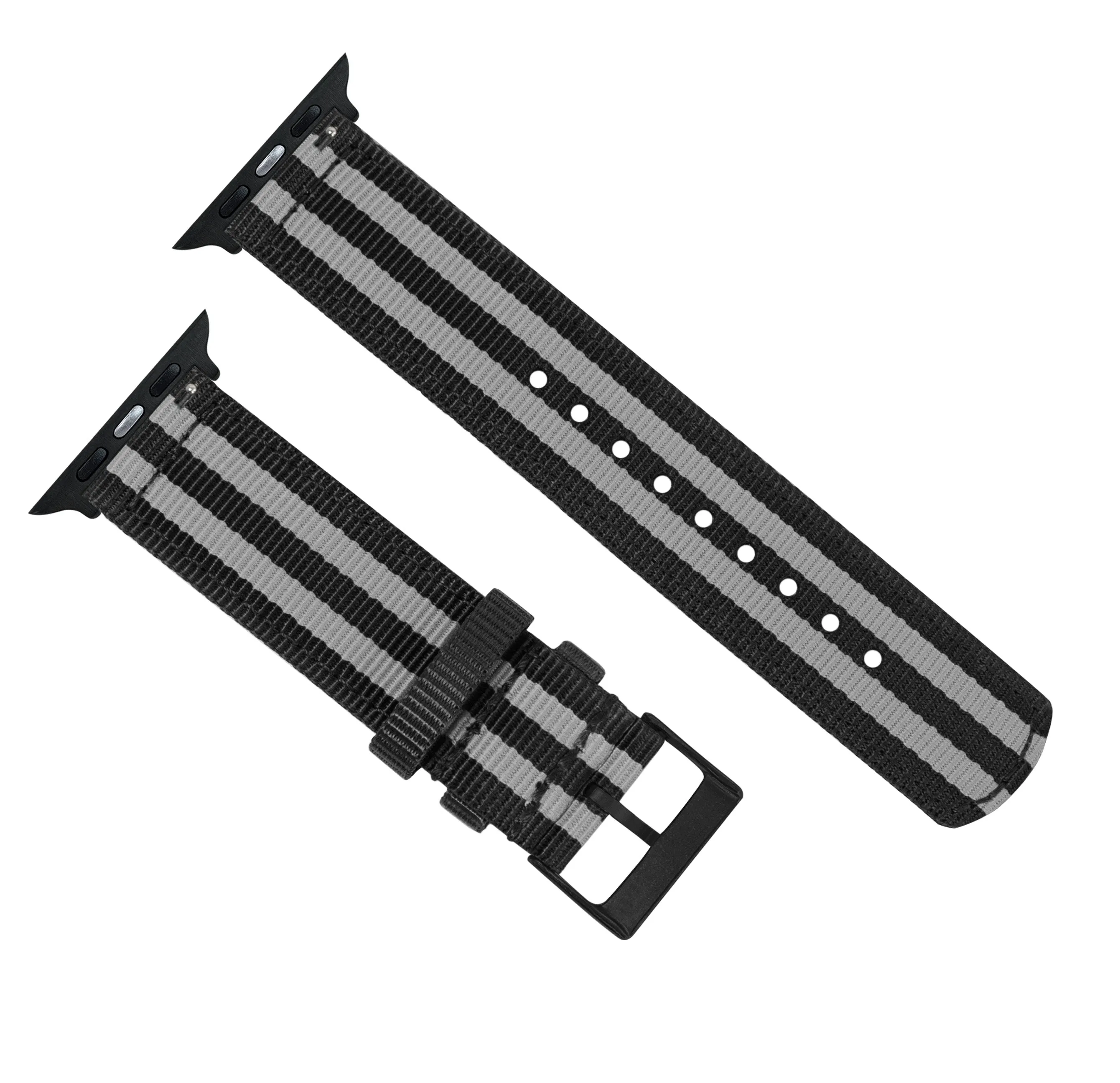 Apple Watch Two Piece NATO® style Smoke Black Bond Watch Band