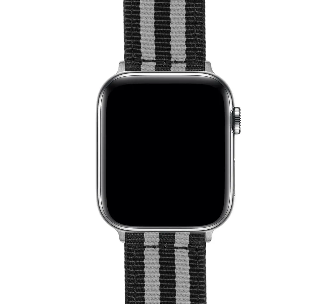 Apple Watch Two Piece NATO® style Smoke Black Bond Watch Band