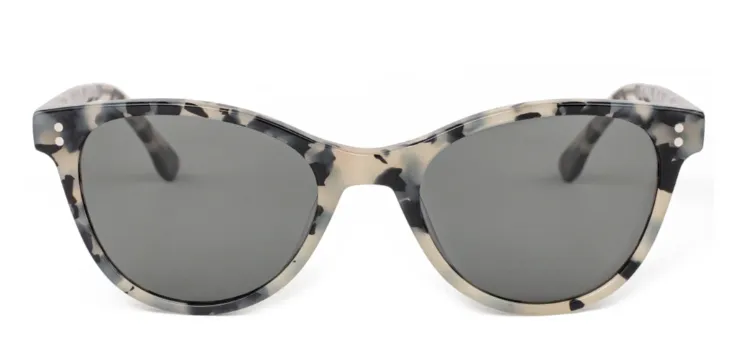 Audrey / Acetate X Wood Series / Polarized Sunglasses / Dalmation