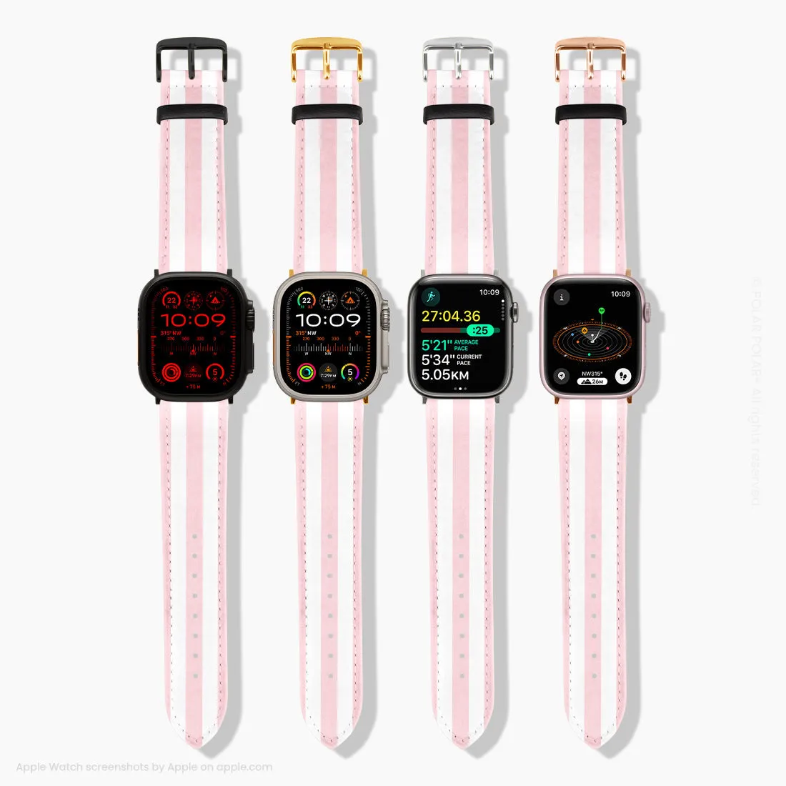 Baby Pink Stripe - Apple Watch Band