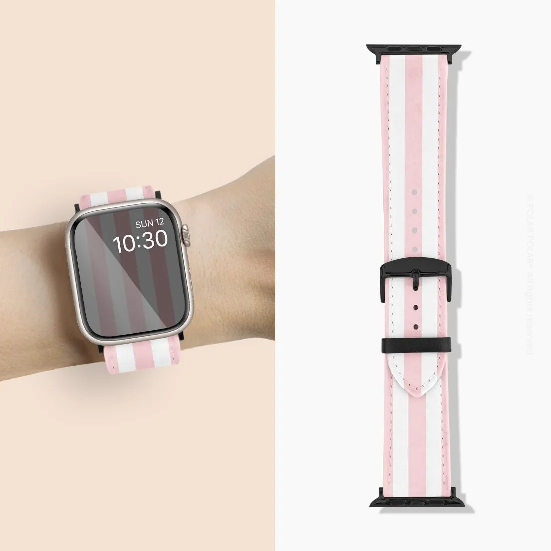 Baby Pink Stripe - Apple Watch Band