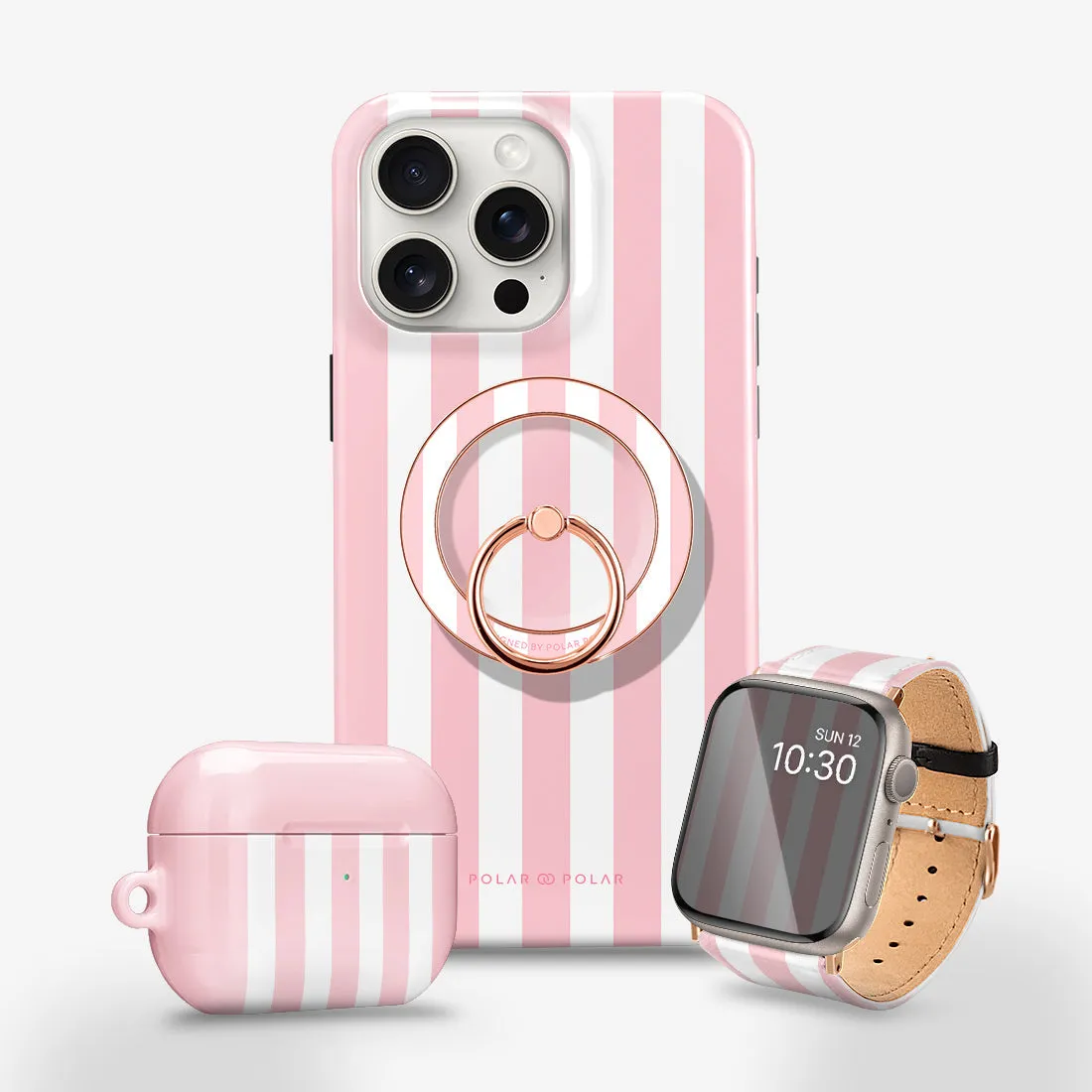 Baby Pink Stripe - Apple Watch Band