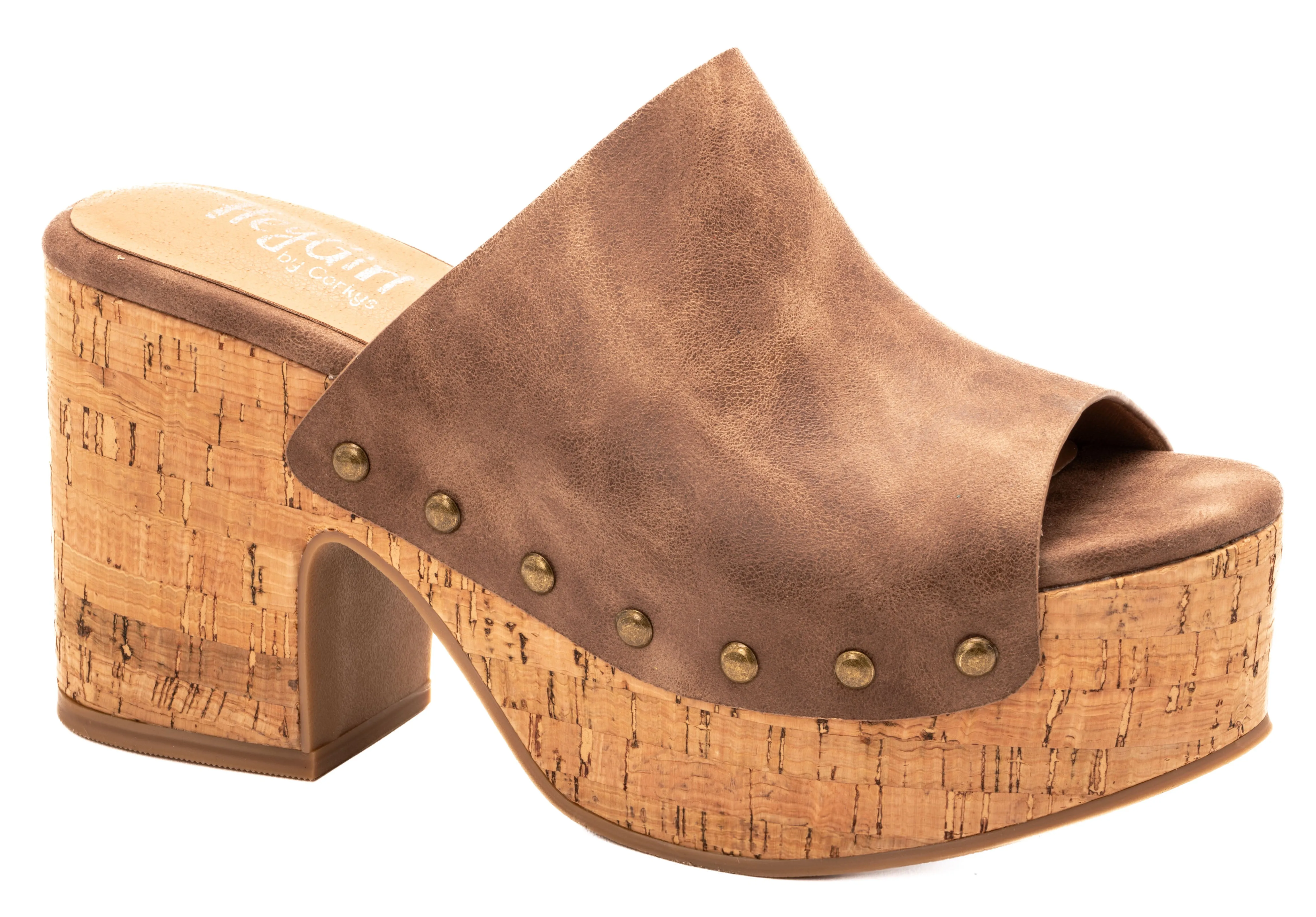 BADA BING WEDGE BY CORKYS - BROWN DISTRESSED