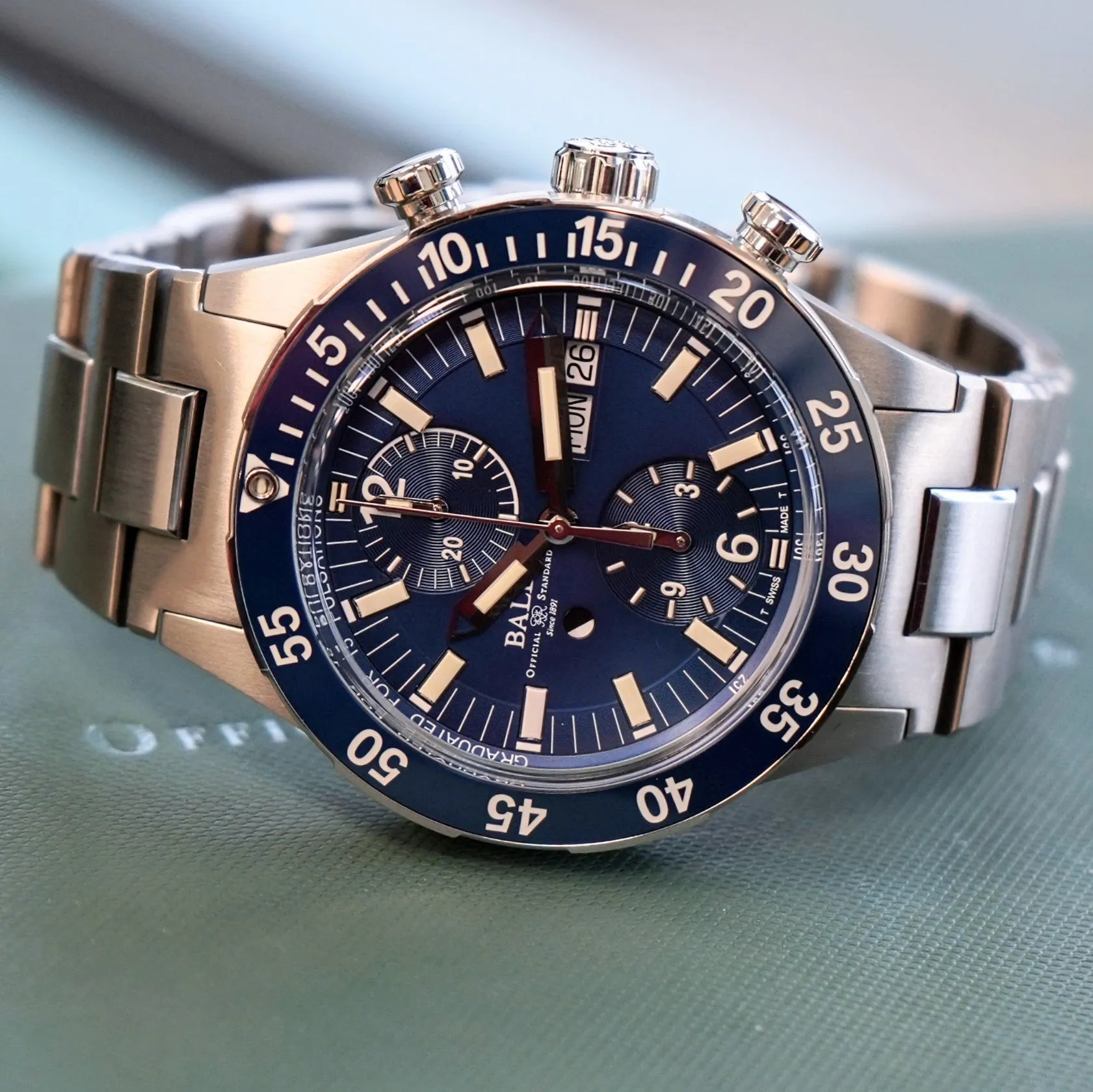 BALL Roadmaster Rescue Chronograph Watch 42mm DC3030C Limited Edition Automatic Wristwatch ALL Original Box & Papers