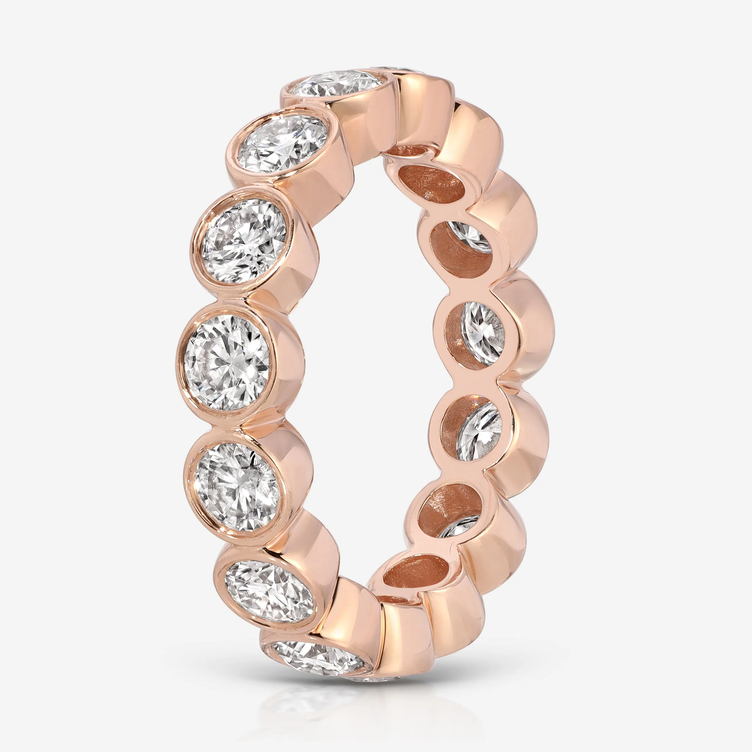 Beau Round Bezel Eternity Bands