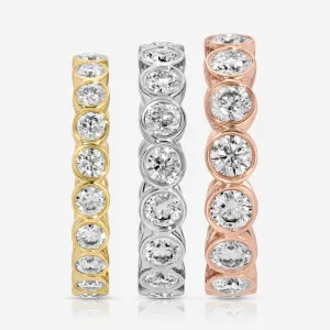 Beau Round Bezel Eternity Bands