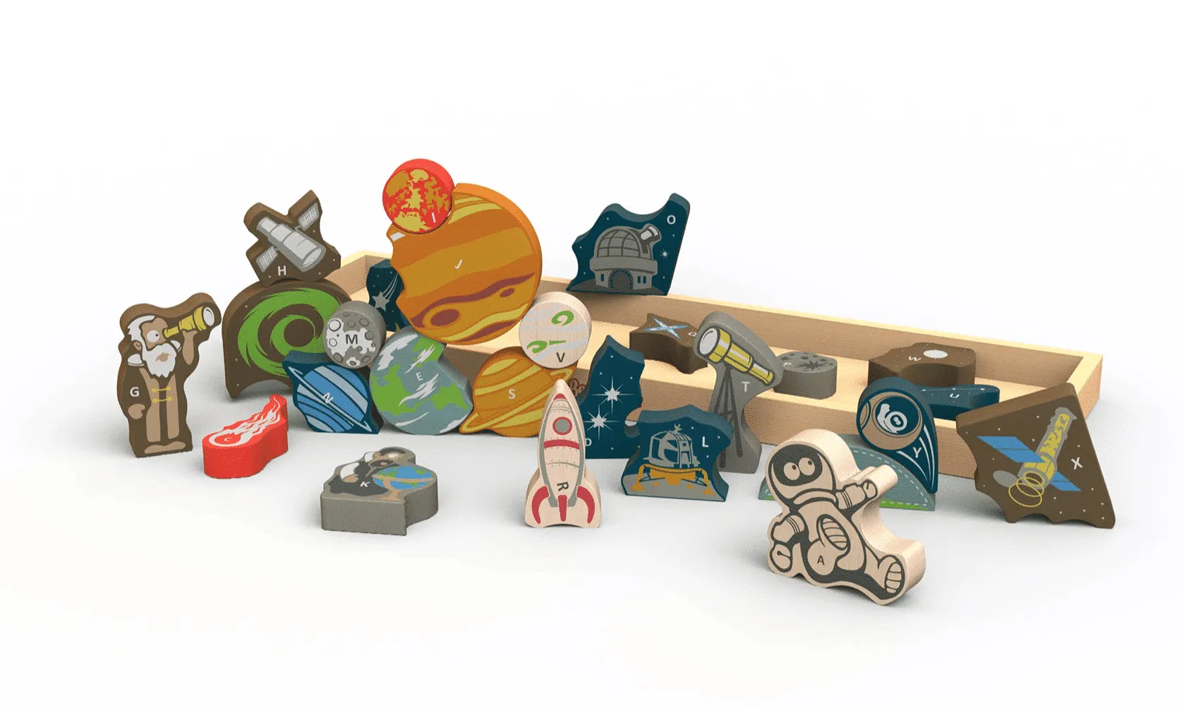 BeginAgain--SPACE A TO Z PUZZLE & PLAYSET