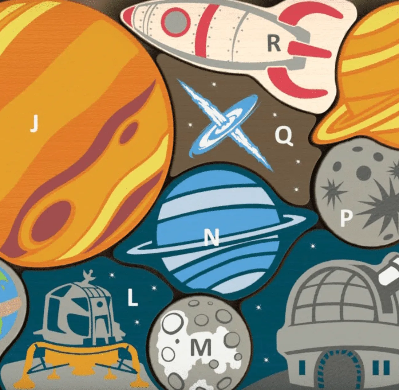 BeginAgain--SPACE A TO Z PUZZLE & PLAYSET