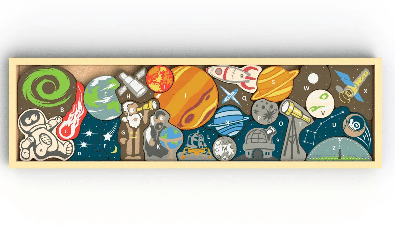 BeginAgain--SPACE A TO Z PUZZLE & PLAYSET