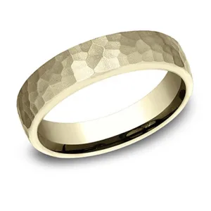 Benchmark Hammered Gold Band