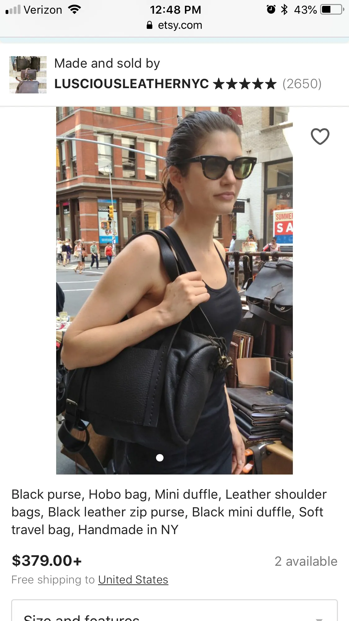 Black duffle, Soft black leather duffle, Soft crossbody bag, Black full grain leather