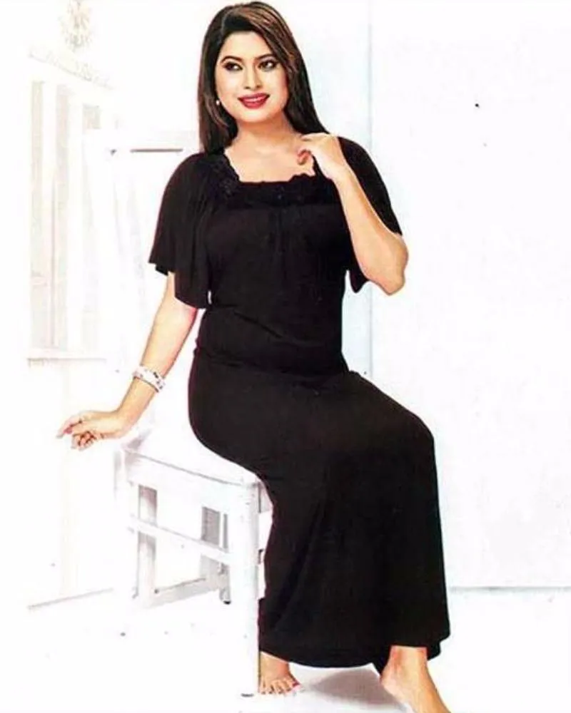 Black Flourish Nightwear - FL-0041