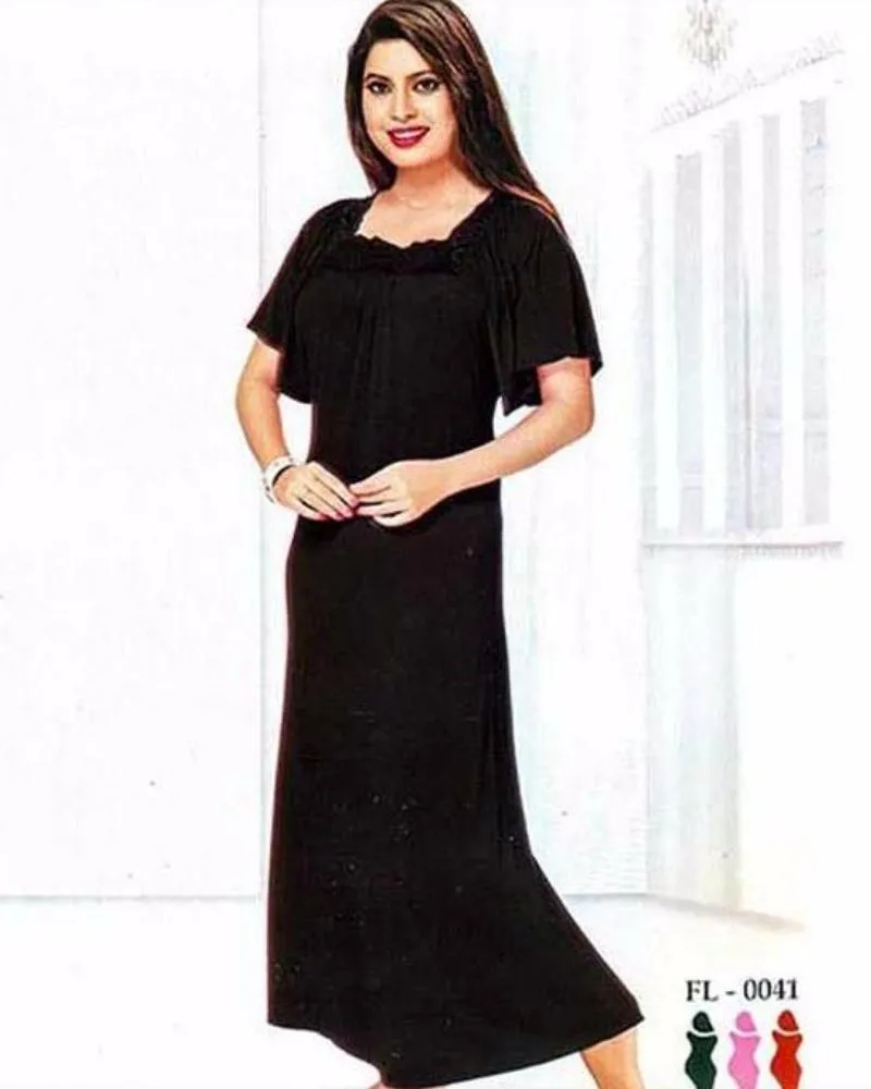 Black Flourish Nightwear - FL-0041