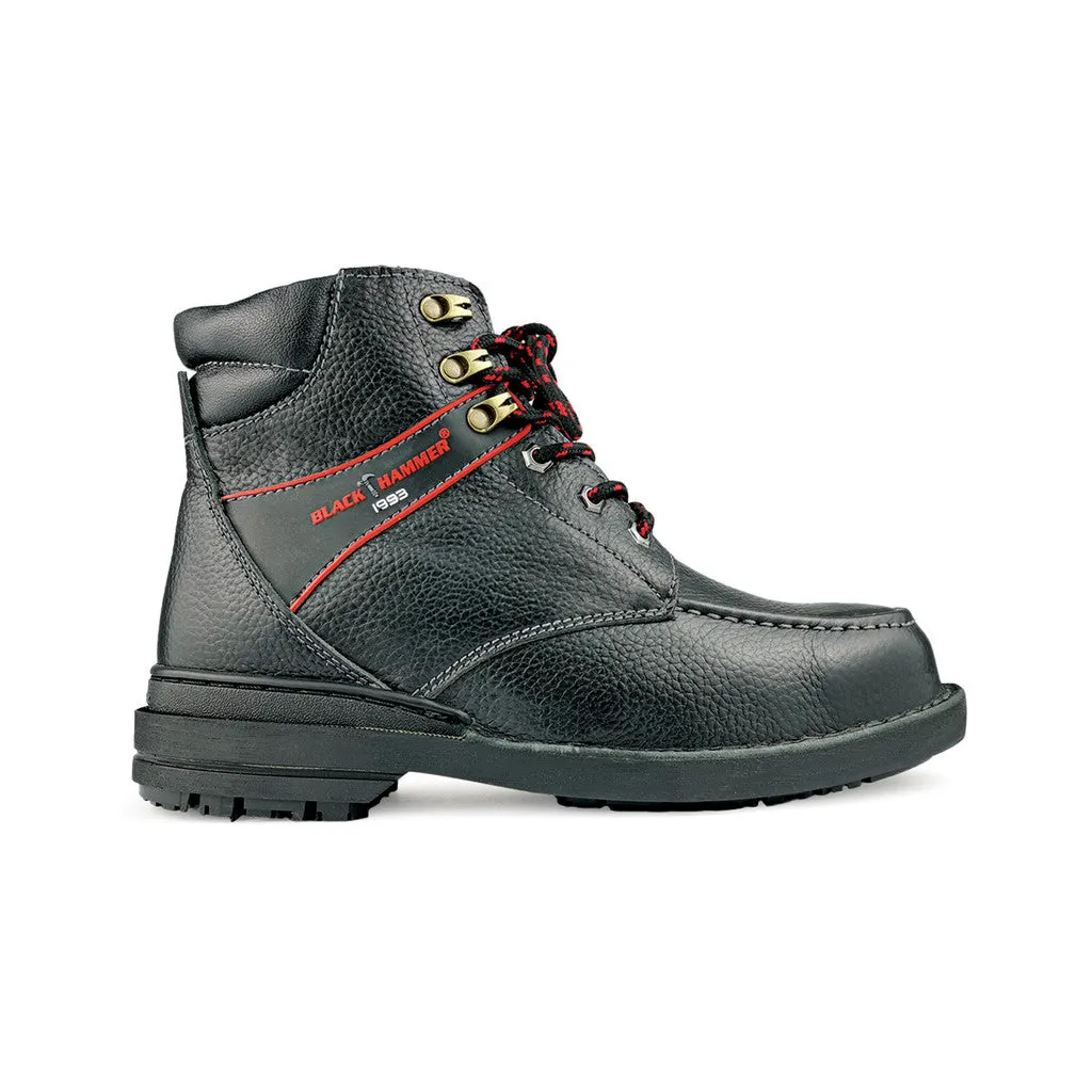 Black Hammer Men Mid Cut with Shoelace Safety Shoe BHS-26619