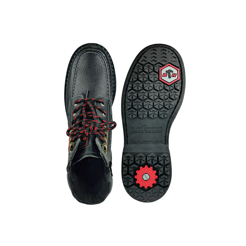 Black Hammer Men Mid Cut with Shoelace Safety Shoe BHS-26619