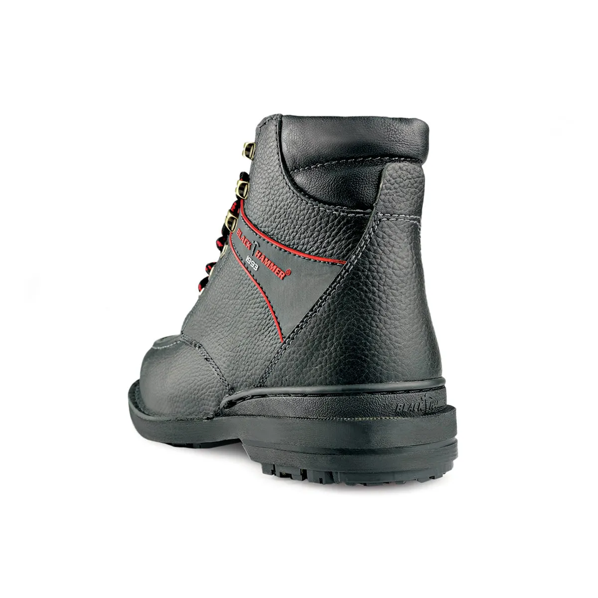 Black Hammer Men Mid Cut with Shoelace Safety Shoe BHS-26619