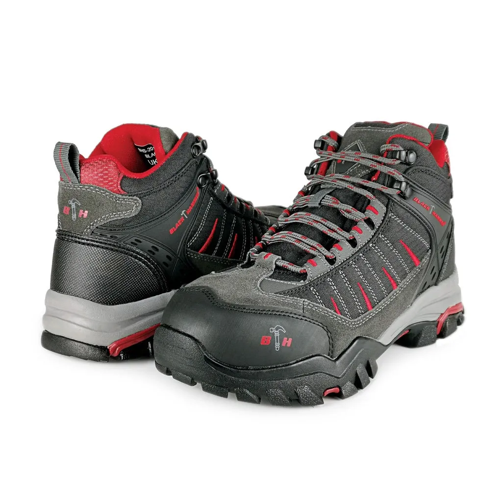Black Hammer Trek II Men Mid Cut Safety Shoes BHS201604