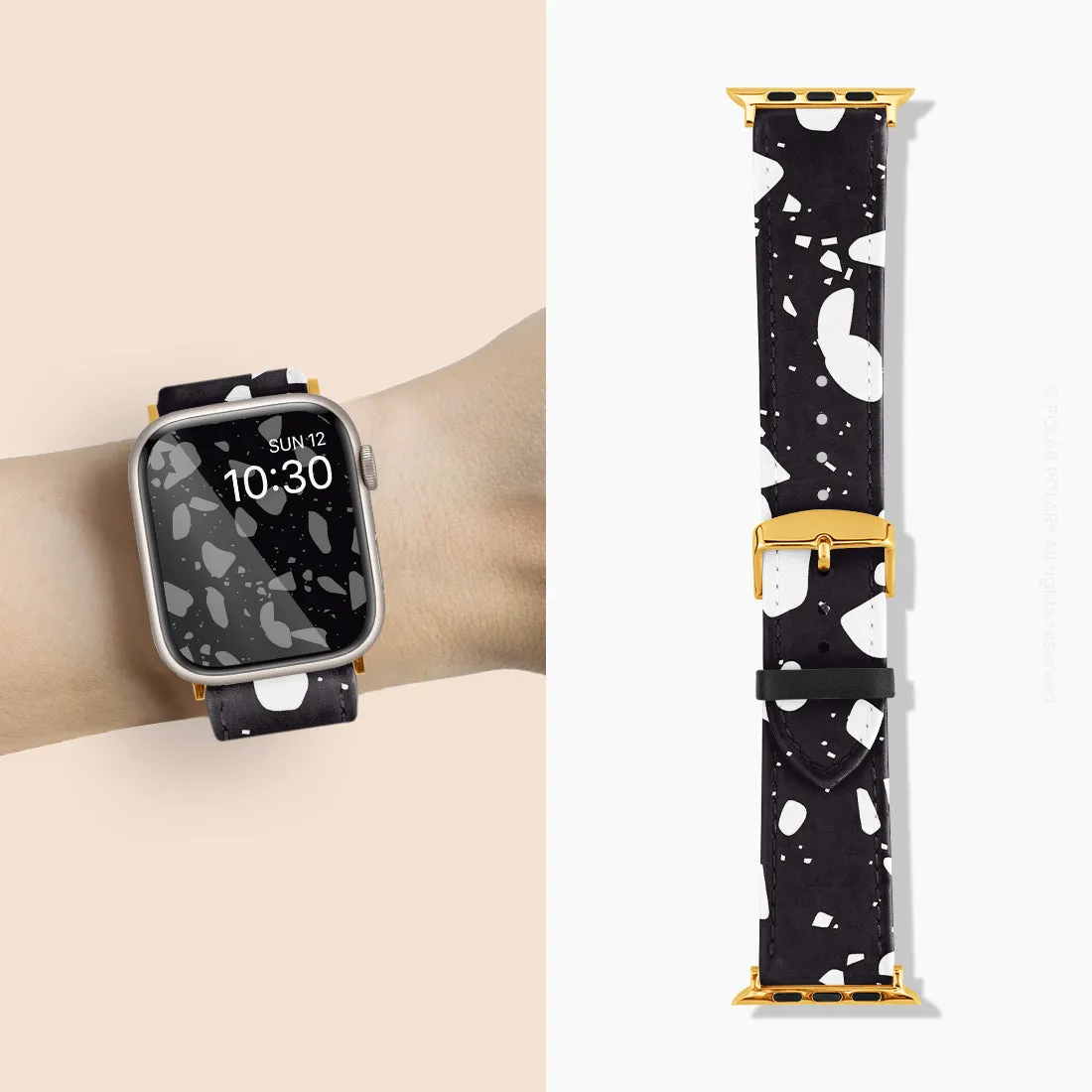 Black Rocky Road Terrazzo - Apple Watch Band
