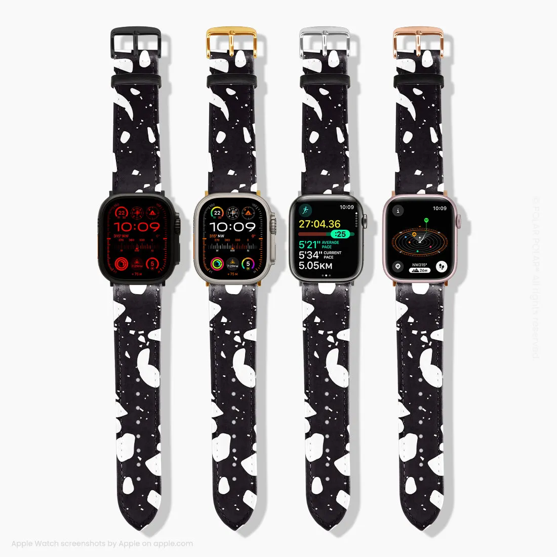 Black Rocky Road Terrazzo - Apple Watch Band