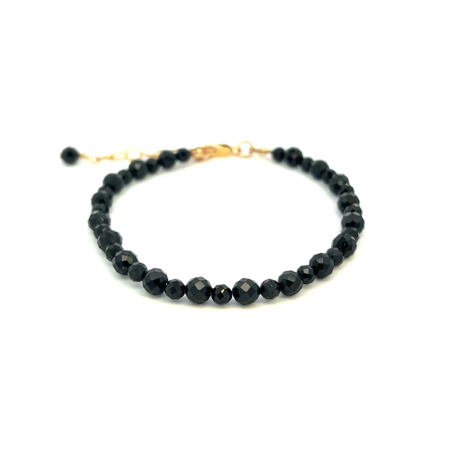Black Spinel Bracelet Black Spinel 14k GF Gold