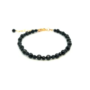 Black Spinel Bracelet Black Spinel 14k GF Gold