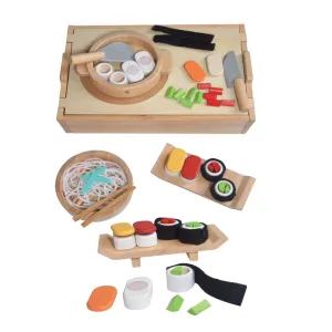 Blue Ribbon Wooden International Food Set - Japanese